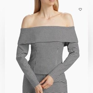 Toccin Stila Houndstooth Off-The-Shoulder Top size‎ 4 NWT